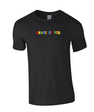 Childs Black Shape of You Short Sleeved T-Shirt